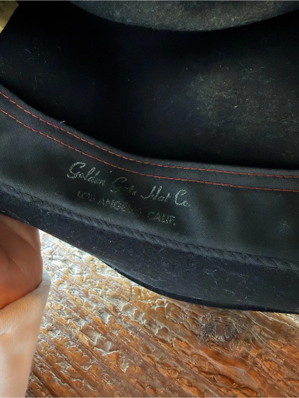 VTG Golden Gate Hat co Men's Black Wool Fedora with Braided Accent